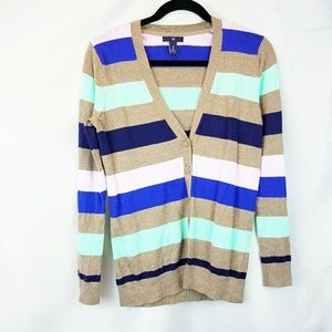 Gap Sweaters V-neck Button Down Striped cardigan S